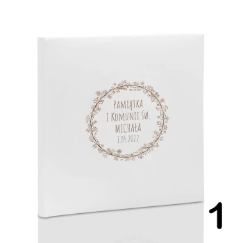 Album komunijny wklejany 30 kremowych stron, personalizowany, 5 wzorów